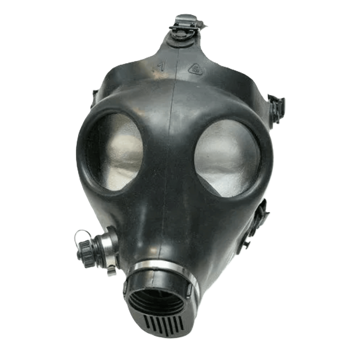 Israeli Rubber Gas Mask w/ Flexible Latex Hose | Breathplay Fetish BDSM Latex