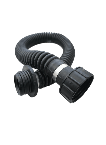 40mm NATO hose extension alternate angle - male and female connectors, compatible with Israeli CBRN gas masks and PAPR systems
