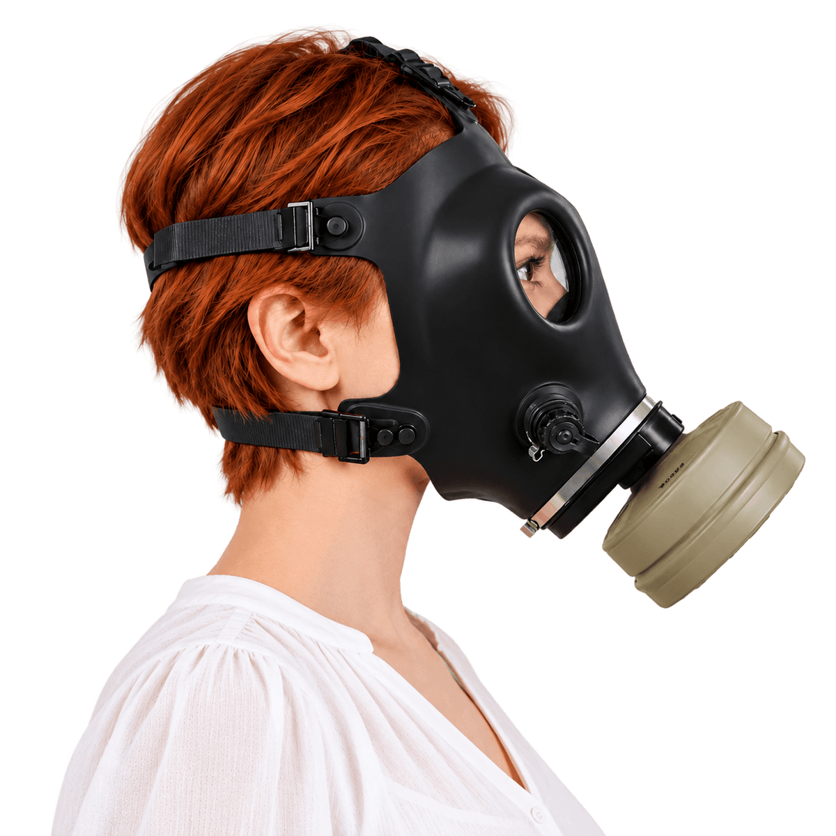 Israeliensk civilförsvarsgasmask – 4A1 Black Diamond + NBC-filter