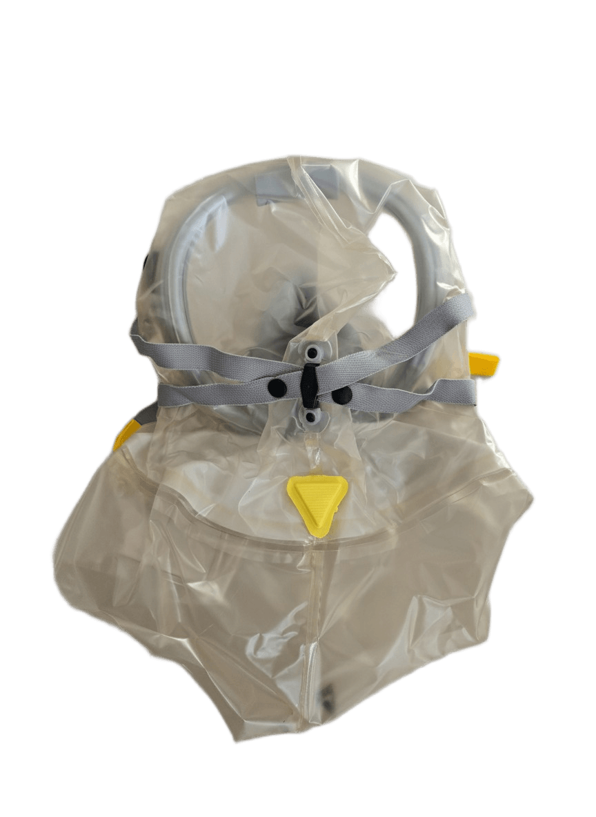 Israeli Sapphire CBRN PAPR Hood - Gas Mask for Bearded Men, 45 LPM, 40mm NATO