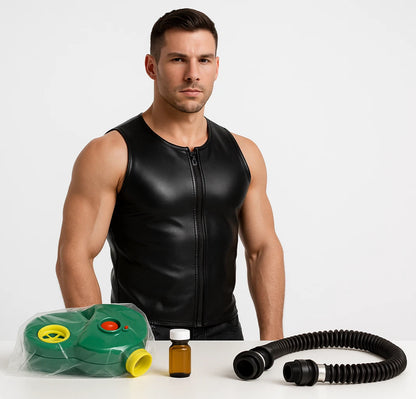 ONYX 45 Aroma Inhaler Blower | Gas Mask Fetish Kit for Breathplay 40mm