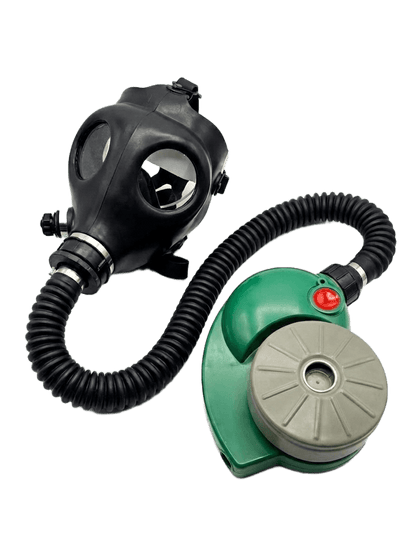 Israeli 10A1 youth CBRN gas mask full kit - ONYX 45 PAPR blower, M80 NBC filter and 40mm NATO hose, ages 8-14
