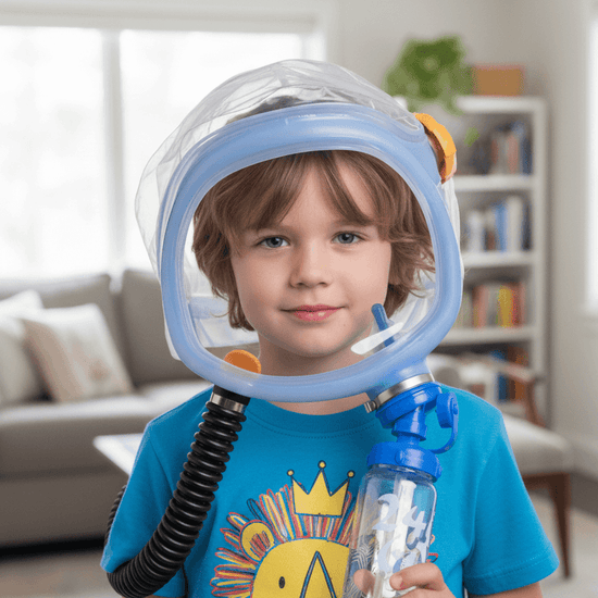 How to use the Supergum Quartz CBRN PAPR hood for children ages 3-8
