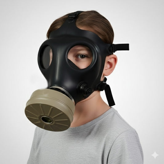 High-Performance Gas Mask with Filter and Drinking Tube for kids ages 8-14