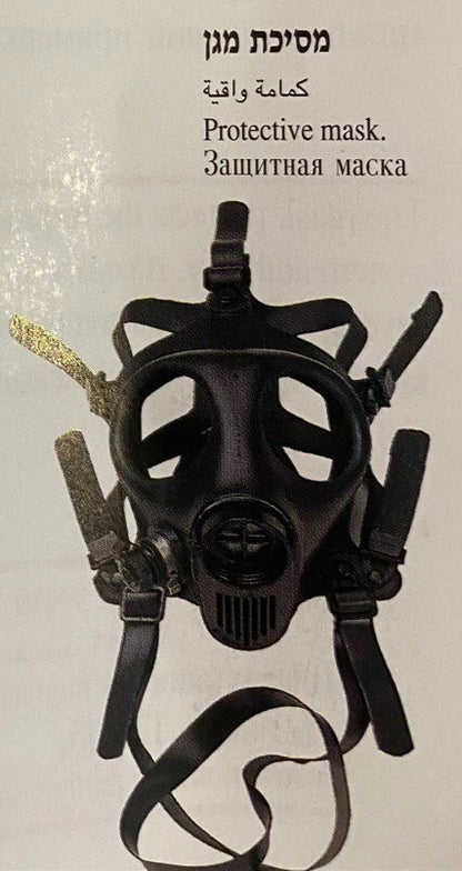 Israeli Adult(2008)Protective Gas Mask With 40mm Nato Filter Sealed And Original and Hydration Tube