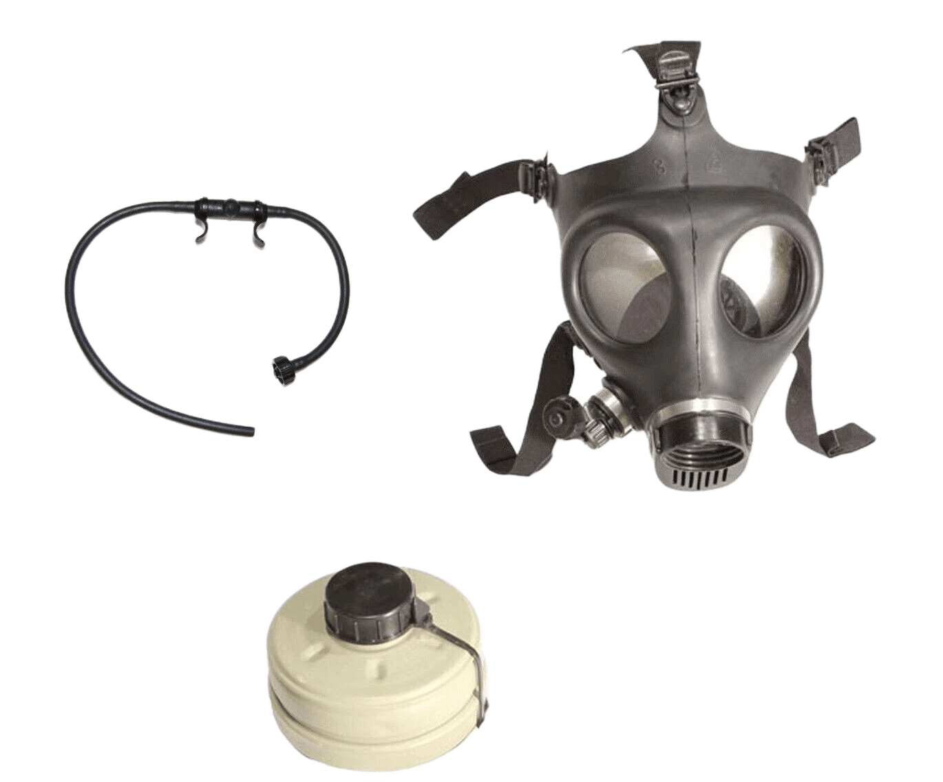 NBC BLACK Diamond M41 gas mask with  40MM NATO filter, with a drinking Straw
