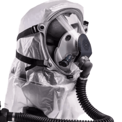 Israeli Sapphire CBRN Full face Gas Mask with hood and 25L PAPR- Fits Ages 13 -99