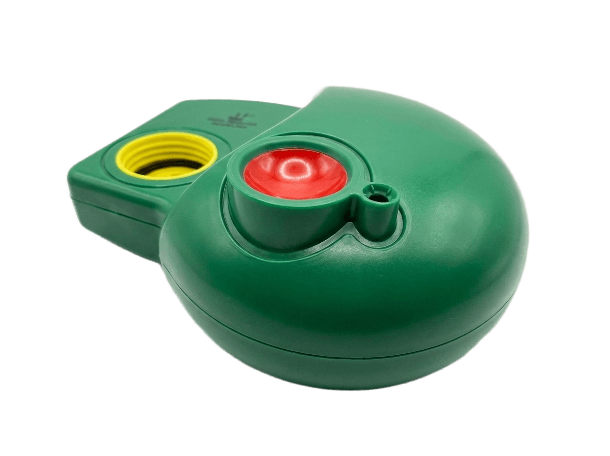 Supergum ONYX 45 lpm PAPR blower view of the button and the 40 MM thread for the hose